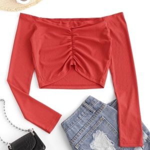 Ruched Crop Top